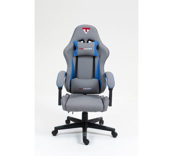 Кресло компьютерное игровое Стул Груп TopChairs Phantom, ткань, серый GF-8080 TT706+TT702