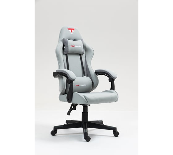Кресло компьютерное игровое Стул Груп TopChairs Phantom, ткань, серо-голубой GF-8080 TT704+TT706