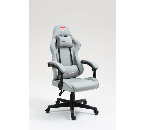 Кресло компьютерное игровое Стул Груп TopChairs Phantom, ткань, серо-голубой GF-8080 TT704+TT706