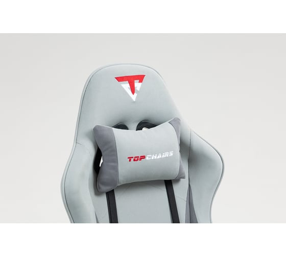 Кресло компьютерное игровое Стул Груп TopChairs Phantom, ткань, серо-голубой GF-8080 TT704+TT706