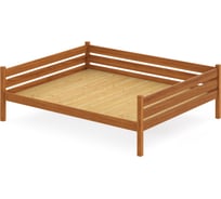 Тахта двуспальная Solarius из массива сосны, со сплошным основанием, 140x200 см, габариты 150x210 см, цвет ольхи tahta140-200olha-full