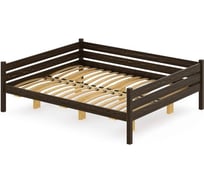 Тахта двуспальная Solarius из массива сосны с ортопедическим основанием, 160x200 см, габариты 170x210 см, цвет венге tahta160-200ven-orto