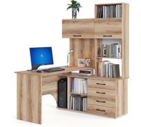 Стол компьютерный СОКОЛ КСТ-14.1 правый дуб делано 00-00015790