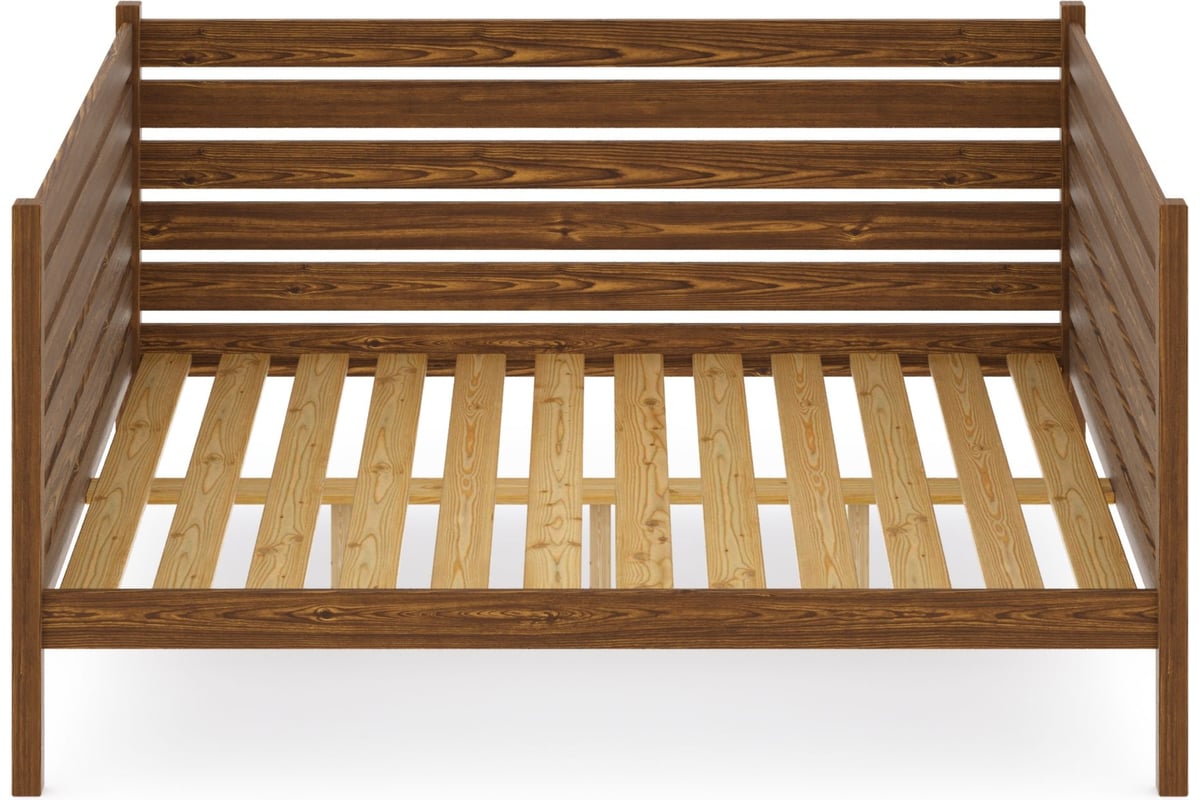 Тахта двуспальная Solarius из массива сосны с реечным основанием и ...