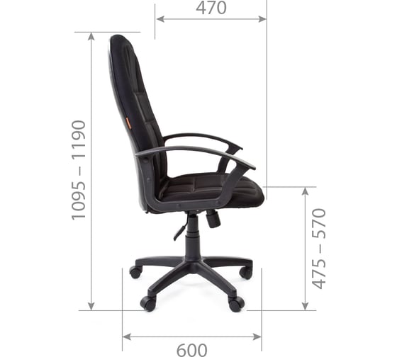 Компьютерное кресло CHAIRMAN 737 TW-11 черный 00-07004725