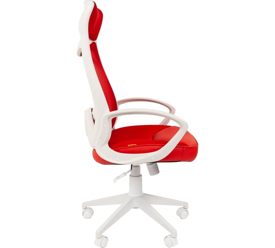 Компьютерное кресло CHAIRMAN 840 белый пластик ткань/сетка красный 00-07025300