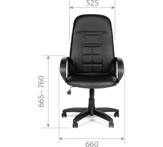 Компьютерное кресло CHAIRMAN 727 кожзам черный 00-06098211