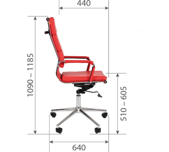 Компьютерное кресло CHAIRMAN 750 красный 00-07023172
