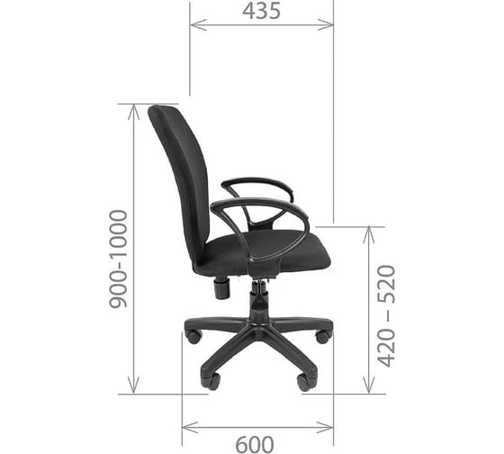 Компьютерное кресло CHAIRMAN Стандарт СТ-98 ткань 15-21 черный 00-07033383