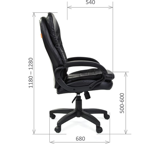Компьютерное кресло CHAIRMAN 795 LT кожзам черный 00-07014616