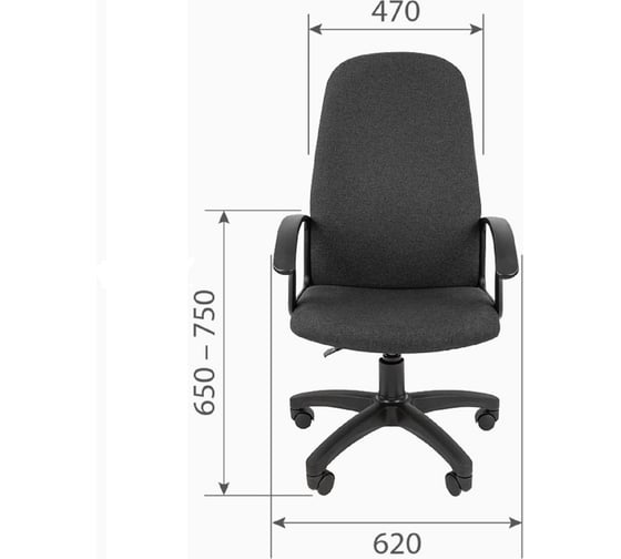 Компьютерное кресло CHAIRMAN Стандарт СТ-79 ткань С-3 черный 00-07033358