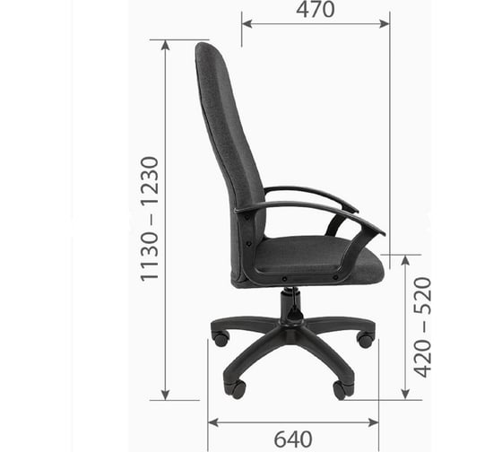 Компьютерное кресло CHAIRMAN Стандарт СТ-79 ткань С-3 черный 00-07033358