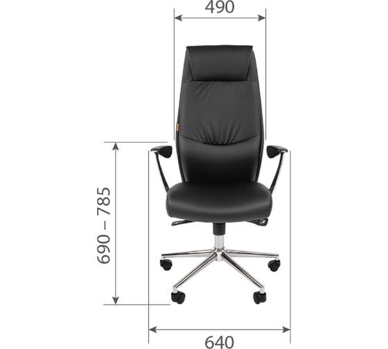 Компьютерное кресло CHAIRMAN VISTA экопремиум, черный 00-07023911
