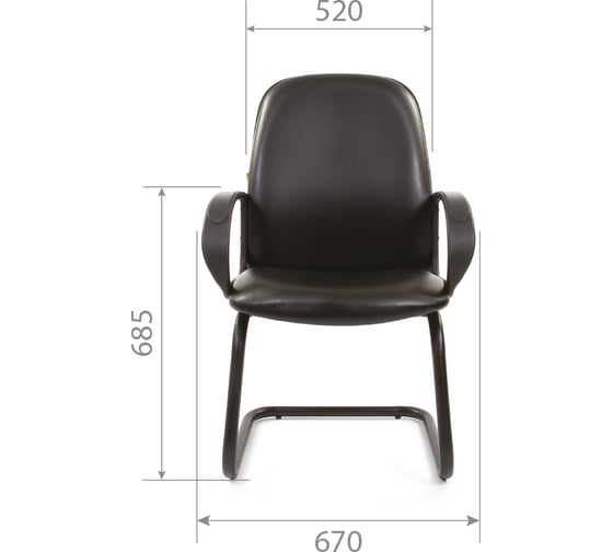 Конференц-кресло CHAIRMAN 279V кожзам черный 00-01180560