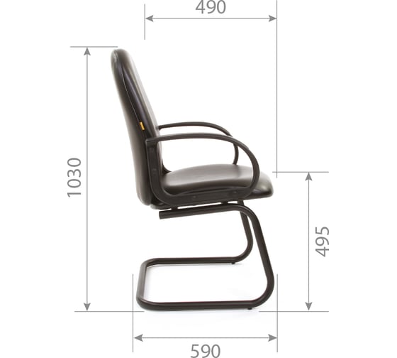 Конференц-кресло CHAIRMAN 279V кожзам черный 00-01180560