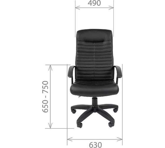 Компьютерное кресло CHAIRMAN Стандарт СТ-80 экокожа черный 00-07033359