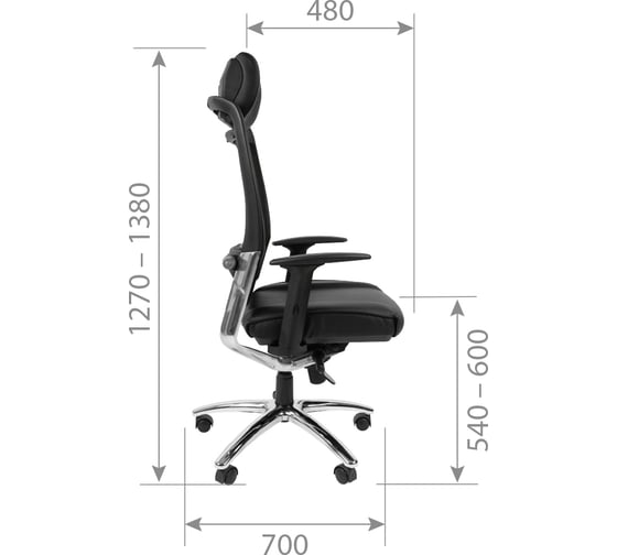 Компьютерное кресло CHAIRMAN Эрго 281 хром 00-06032331