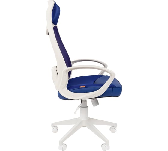 Компьютерное кресло CHAIRMAN 840 белый пластик TW10\TW-05 синий 00-07025301