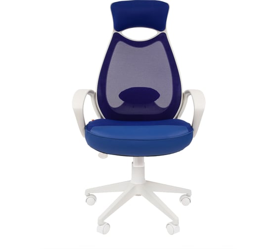 Компьютерное кресло CHAIRMAN 840 белый пластик TW10\TW-05 синий 00-07025301