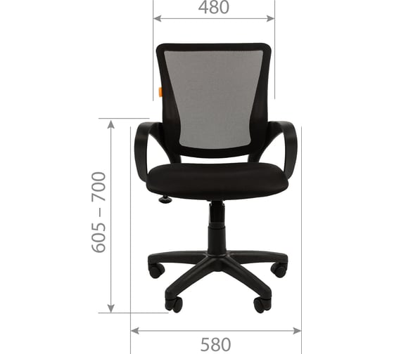 Компьютерное кресло CHAIRMAN 969 ткань/сетка черный 00-07017847