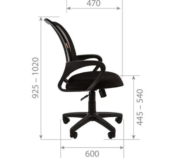Компьютерное кресло CHAIRMAN 969 ткань/сетка черный 00-07017847