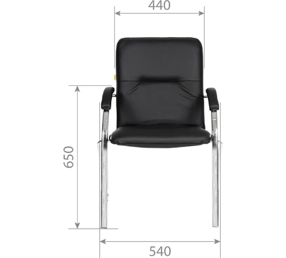 Конференц-кресло CHAIRMAN 850 Terra 118 экокожа черная 00-06110405
