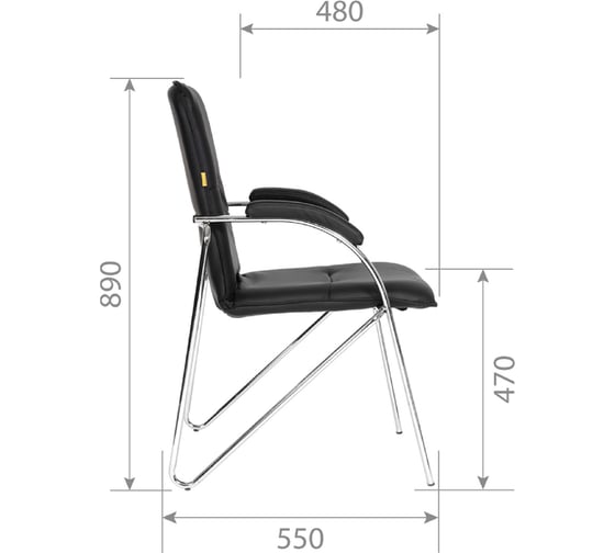 Конференц-кресло CHAIRMAN 850 Terra 118 экокожа черная 00-06110405