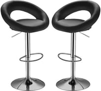 Стул барный Hesby Serene комплект 2 шт, черный, хром HSBI_B007_black_2