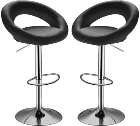 Стул барный Hesby Serene комплект 2 шт, черный, хром HSBI_B007_black_2 1