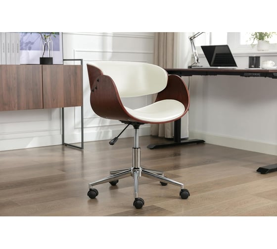 Стул компьютерный Hesby Unity Zenith белый, коричневый HSBI_TG2884_5