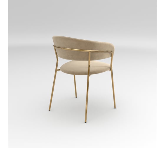 Стул Hesby Whispered Fusion бежевый, золотой комплект 2 шт, HSBI_DC72_beige_2