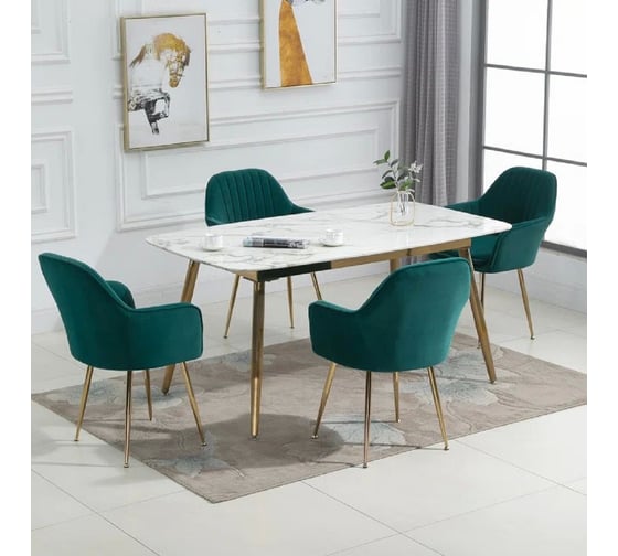 Стул Hesby Tranquil Synchrony комплект 2 шт, зеленый, золотой HSBI_Y607_green_2