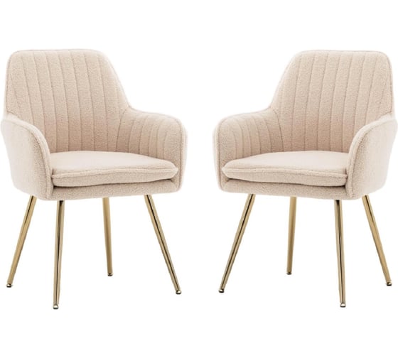 Стул Hesby Tranquil Synchrony комплект 2 шт, бежевый, золотой букле HSBI_Y607_beige_boucle_2 1