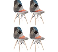 Набор из 4 стульев Hesby Evoke Whirl цветной HSBI_Y808_multicolor_4