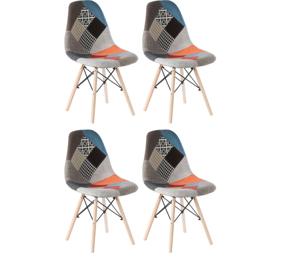 Набор из 4 стульев Hesby Evoke Whirl цветной HSBI_Y808_multicolor_4