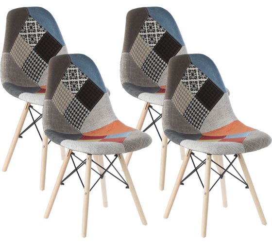 Набор из 4 стульев Hesby Evoke Whirl цветной HSBI_Y808_multicolor_4
