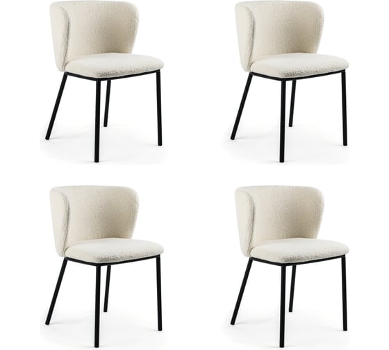 Стул Hesby Whirl комплект 4 шт, бежевый, черный HSBI_DC23106_beige_4 1