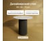 Стол круглый обеденный GENGLASS с металлическим подстольем 400х400 мм, TRUBIS Wood, черное подстолье, столешница белый мрамор 90 см GGT-03-2-5-L-90 2