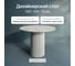 Стол круглый обеденный GENGLASS с металлическим подстольем 400х400 мм, TRUBIS Wood, белое подстолье, столешница белый мрамор 100 см GGT-03-3-5-L-100 2