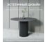 Стол круглый обеденный GENGLASS с металлическим подстольем 400х400 мм, TRUBIS Wood, черное подстолье, столешница черный мрамор 120 см GGT-03-2-4-L-120 10