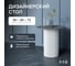 Стол круглый обеденный GENGLASS с металлическим подстольем 400х400 мм, TRUBIS Wood, белое подстолье, столешница черный мрамор 80 см GGT-03-3-4-L-80 5