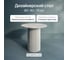 Стол круглый обеденный GENGLASS с металлическим подстольем 400х400 мм, TRUBIS Wood, белое подстолье, столешница белый мрамор 80 см GGT-03-3-5-L-80 2