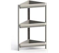 Этажерка 3-х секционная угловая ПОЛИМЕРБЫТ Kleo 442x330x700мм, бежевый 439330800