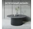 Стол круглый обеденный GENGLASS с металлическим подстольем 600х600 мм, TRUBIS Wood, черное подстолье, столешница черный мрамор 100 см GGT-03-2-4-M-100 10