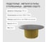 Стол круглый обеденный GENGLASS с металлическим подстольем 600х600 мм, TRUBIS Wood, золотое подстолье, столешница черный мрамор 100 см GGT-03-1-4-M-100 6