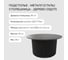 Стол круглый обеденный GENGLASS с металлическим подстольем 600х600 мм, TRUBIS Wood, черное подстолье, столешница черный мрамор 80 см GGT-03-2-4-M-80 6