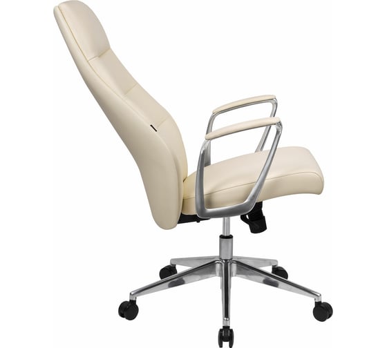 Кресло BRABIX PREMIUM Adept EX-752 синхромеханизм, алюминий, экокожа, бежевое 532931