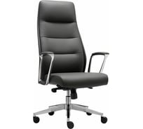 Кресло BRABIX PREMIUM Adept EX-752, синхромеханизм, алюминий, экокожа, черное 532930