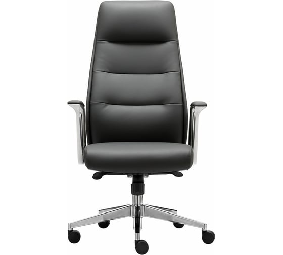 Кресло BRABIX PREMIUM Adept EX-752, синхромеханизм, алюминий, экокожа, черное 532930