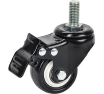 Ролик с тормозом ITK М12, черный, ITK-HP-M12